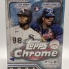 A blaster box of 2021 Topps Chrome Baseball cards