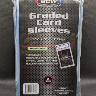 300 BCW RESEALABLE GRADED Baseball CARD Poly SLEEVES 3 3/4 x 5 1/2 